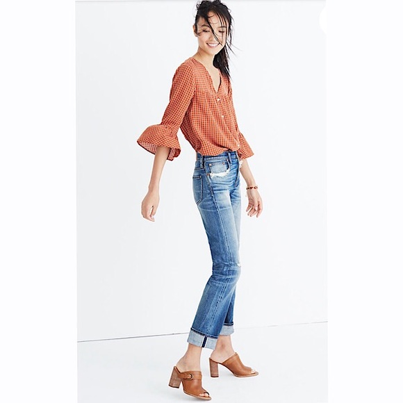 Madewell Tops - Women’s Madewell Veranda Bell-Sleeve Shirt XXS!